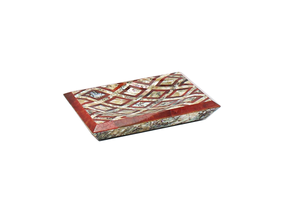 One Thousand and One Nights Shell Morgiana Red Soap Dish in Red Penshell