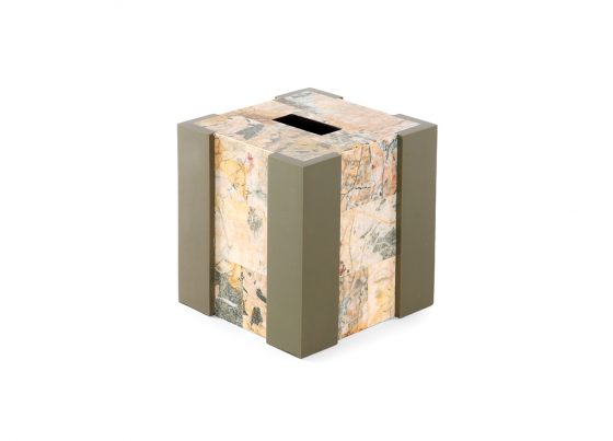 Roma Stone and Resin Tissue Box