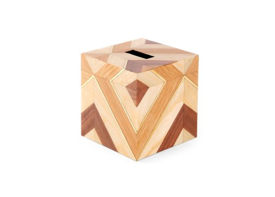 Marquetry Wood Tissue Box