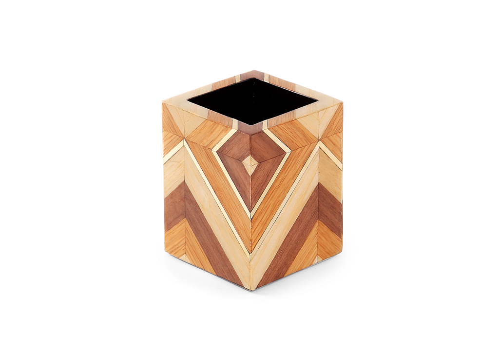 Marquetry Wood Tumbler