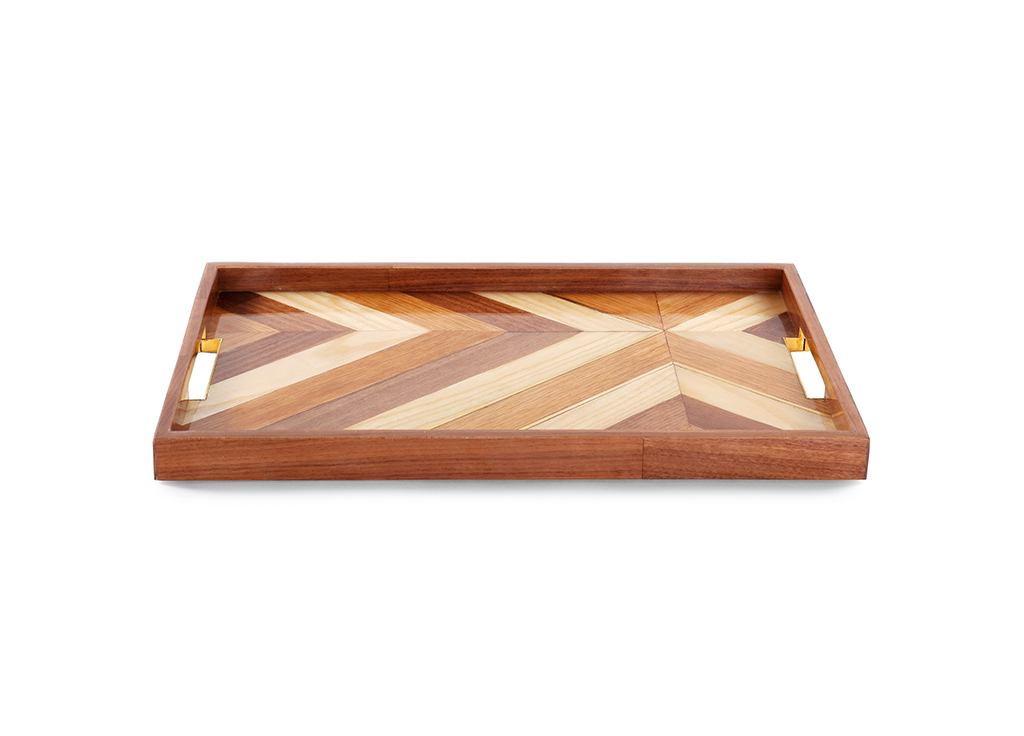 Marquetry Wood Tray
