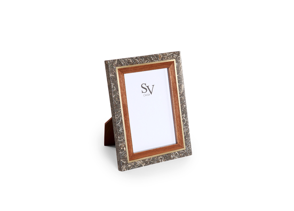 Frame Collection Shell Stone and American Walnut Frame (4R)