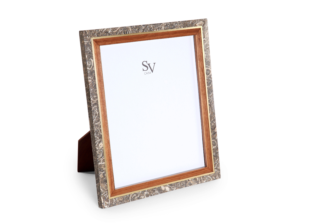 Frame Collection Shell Stone and American Walnut Frame (8R)
