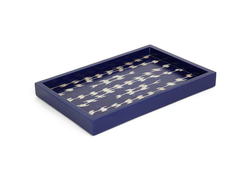 Papyrus Blue Vanity Tray Sv Casa