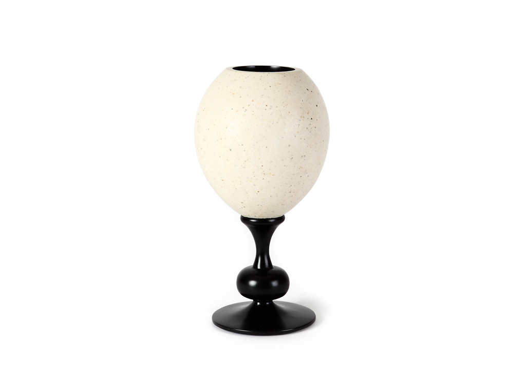 Madagascar Stonecast and Black Resin Vase Medium