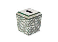 One Thousand and One Nights Shell Morgiana Tissue Box in Green Penshell